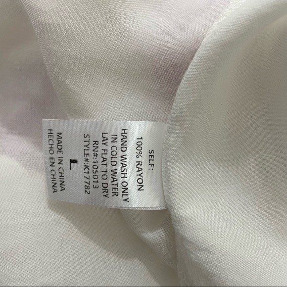 Savanna Jane embroidered boho peasant blouse top pink white size Large L - Picture 7 of 10